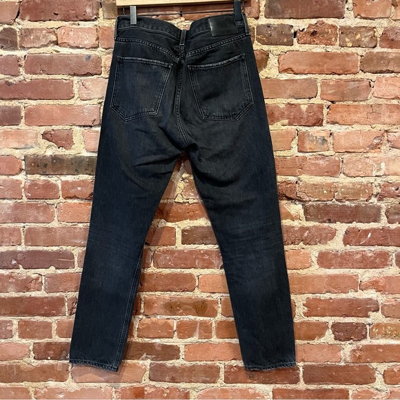 Talula x Agolde High-Rise Taper Jeans Washed Black Button Fly Size 26 - Picture 6 of 10